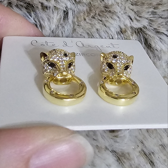 Cote d'argent Leopard Earrings - Picture 5 of 6